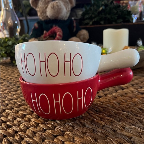 Rae Dunn Other - Red and White 'Ho Ho Ho' Bowls